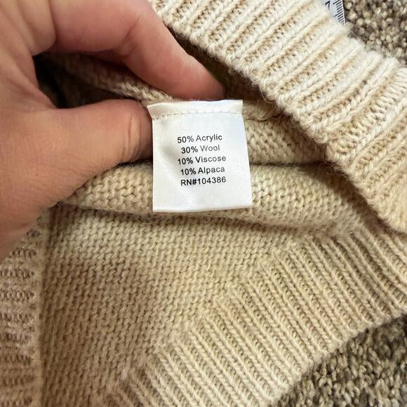 Garnet Hill fox Wool Blend Sweater XS - Picture 4 of 5